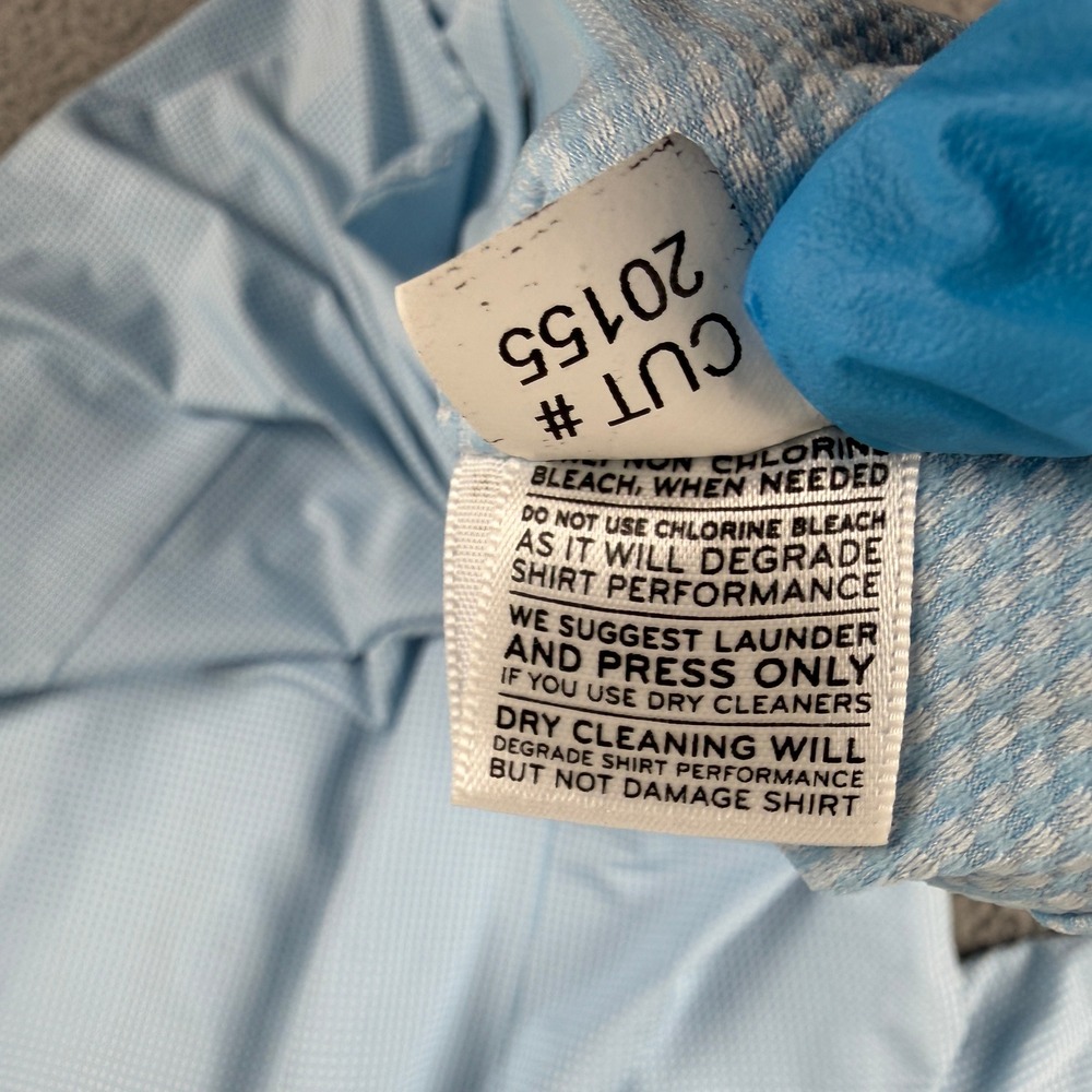 Mizzen+Main Spinnaker Shirt Mens M Blue Gingham Button Down Trim Fit Made in USA - Picture 9 of 10
